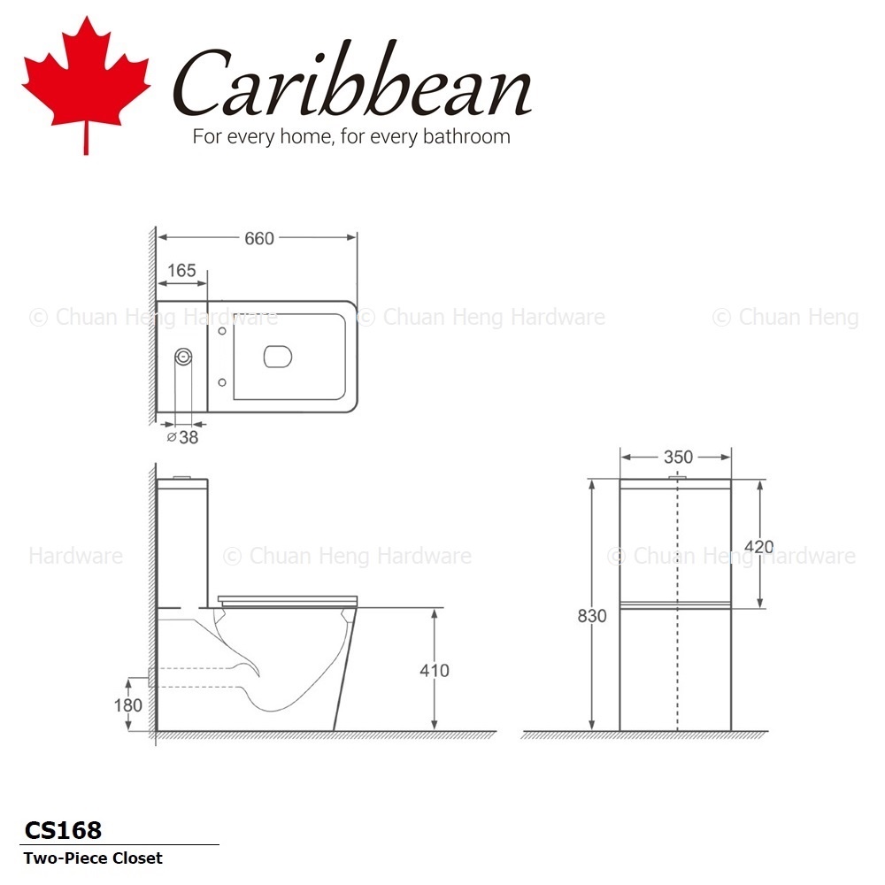 CS168 Two-Piece Closet LD